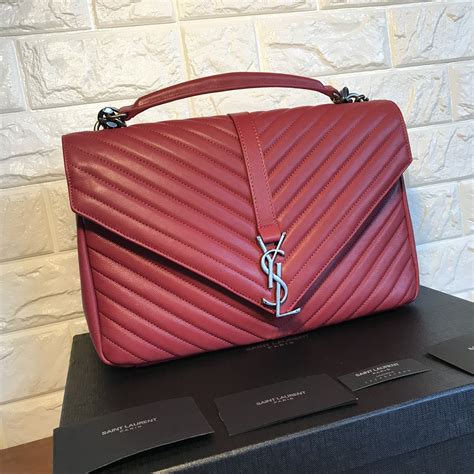 ysl red college bag|ysl college bag small.